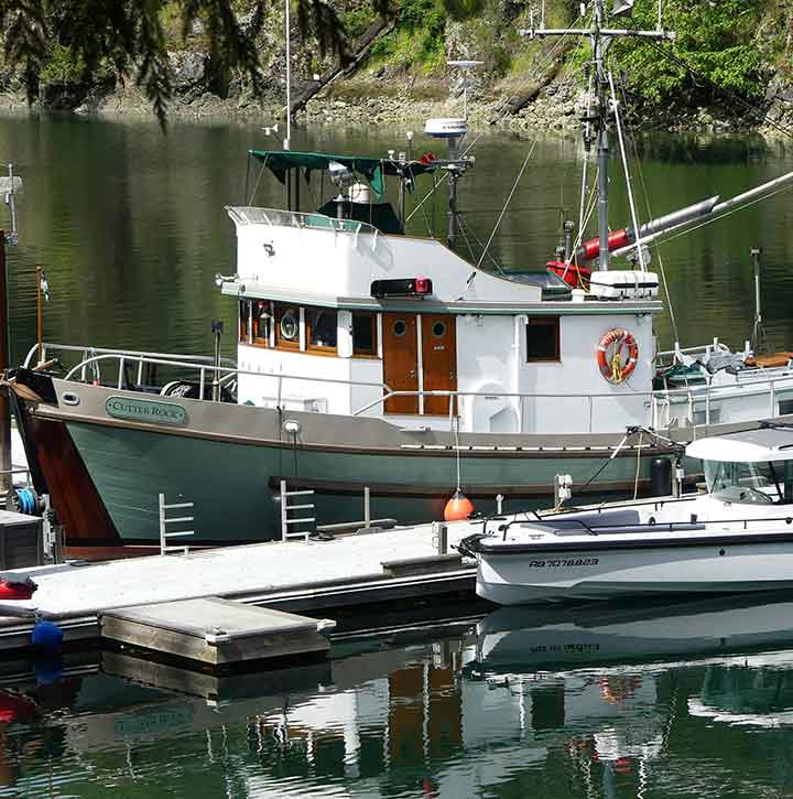 Fishing boat dock in the St. john's ocean